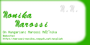 monika marossi business card